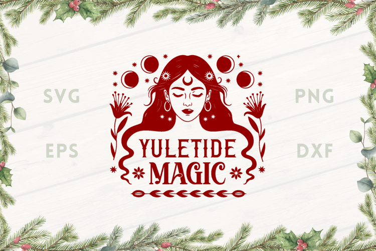 Yuletide Magic Witch SVG