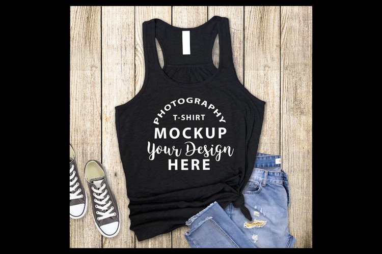 Black Tshirt Mockup Image 7