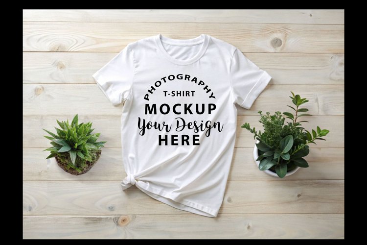 White Tshirt Mockup Image 12