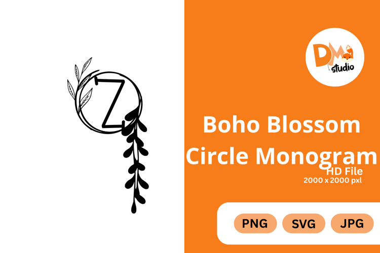 Boho Flower Clipart Image 9
