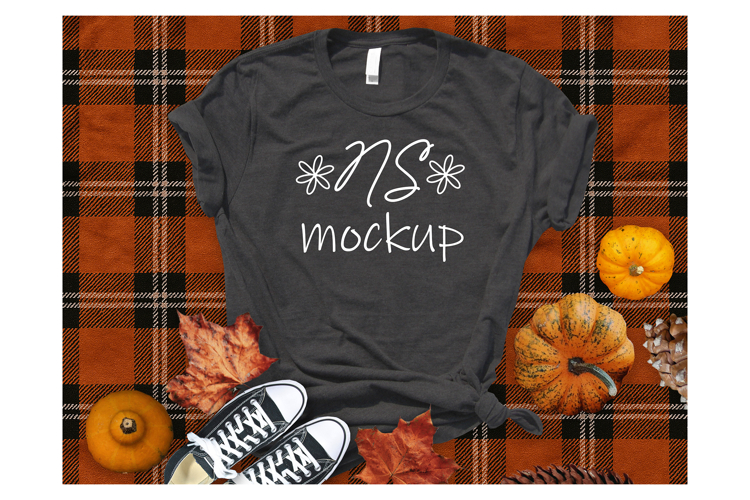 Bella Canvas 3001 T-shirt Mockup, color DARK GREY HEATHER