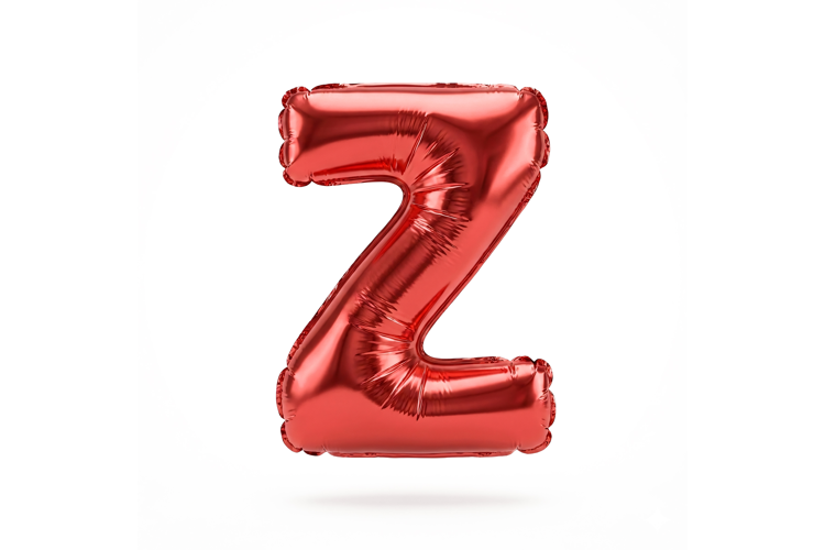 Red Metallic Letter Z Foil Balloon Party Decoration