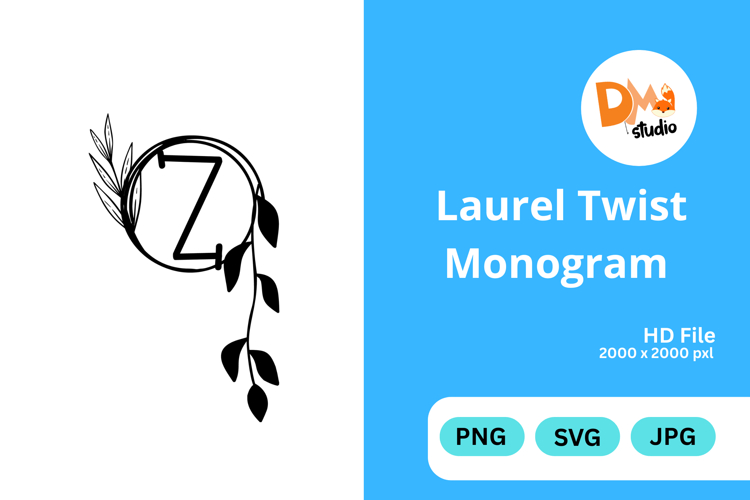 Laurel Twist Monogram