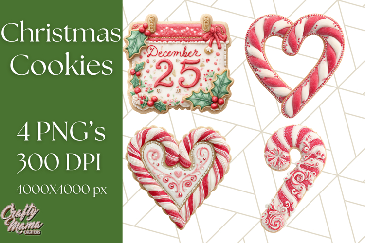 Christmas Cookies Clipart PNG Festive Treats