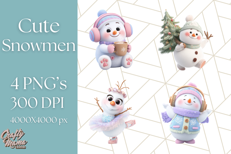 Cute Snowman Clipart Image 4