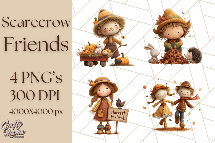 Cute Scarecrow Clipart Image 13