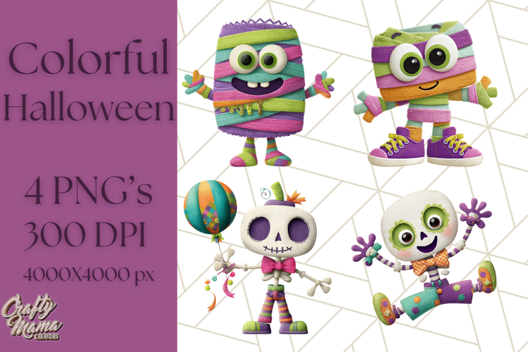 Colorful Halloween Clipart PNG, Cute Kids & Candy Clip Art