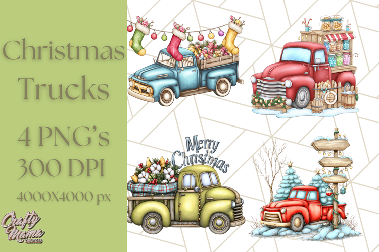 Vintage Truck Clipart Image 11