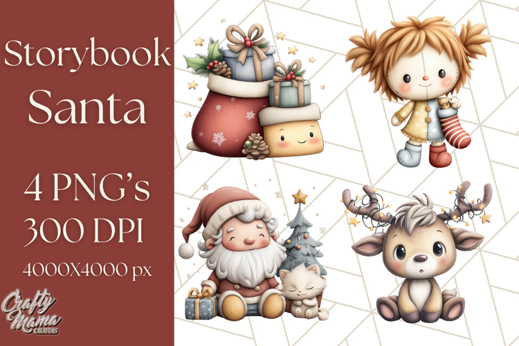Storybook Santa   Friends PNG Clipart, Christmas Png Clipart