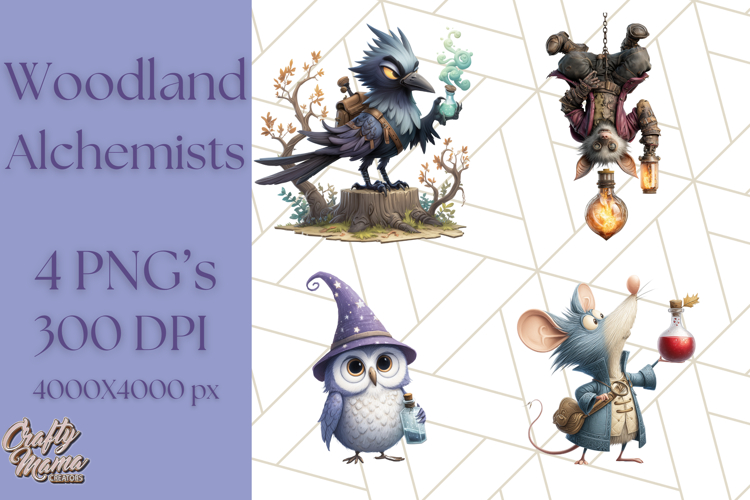 Forest Alchemist Animals Clipart PNG, Fall Animal Png