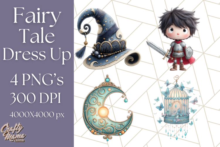 Fairy Tale Clipart PNG Magical Dress-Up Characters
