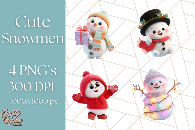 Cute Snowman Clipart Image 24