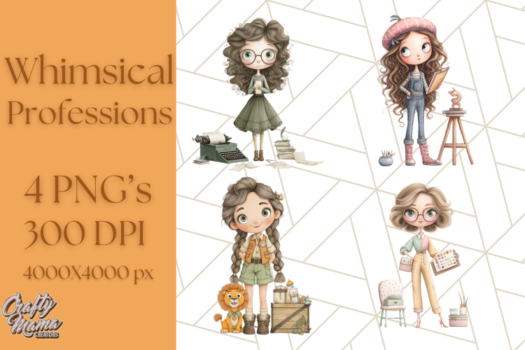 Cute Career Clipart Watercolor Professions Clip Art for Kids