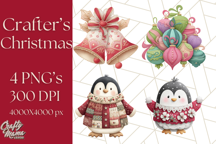 Christmas Clipart, Crafter’s Christmas Paper and Fabric Art