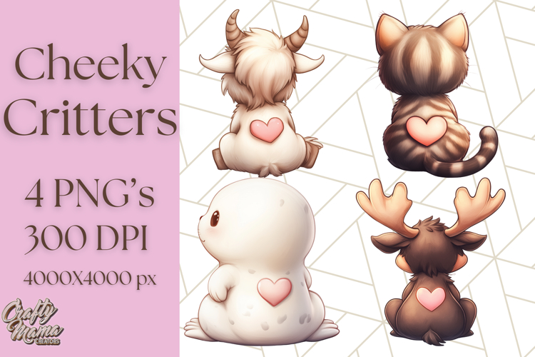 Cute Back View Sitting Animal Clipart PNG From Behind