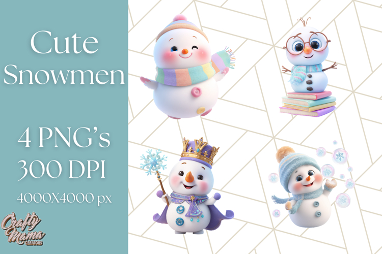 Cute Snowman Clipart Image 23
