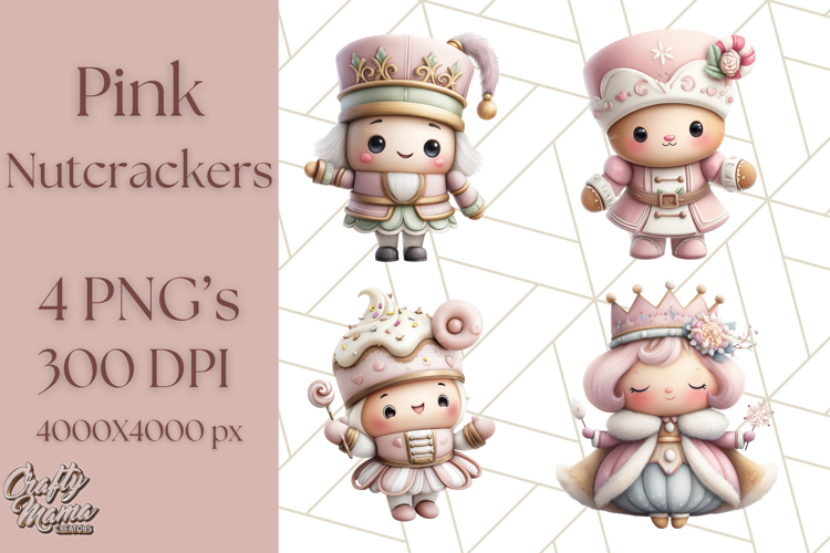 Playful Pink Nutcracker PNG, Pastel Christmas Clipart