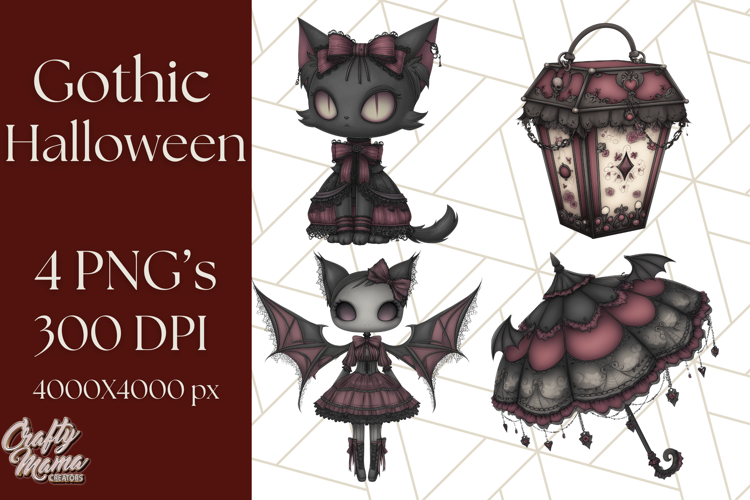 Gothic Halloween Clipart Dark Aesthetic PNG, Halloween Png