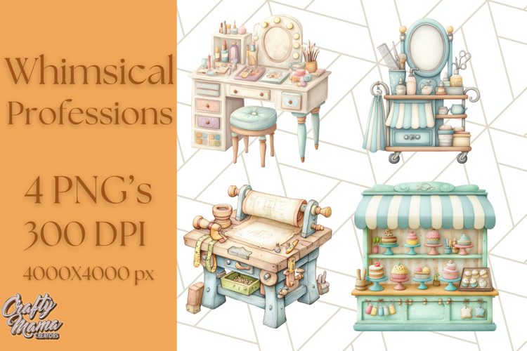 Cute Career Clipart Watercolor Professions Clip Art for Kids