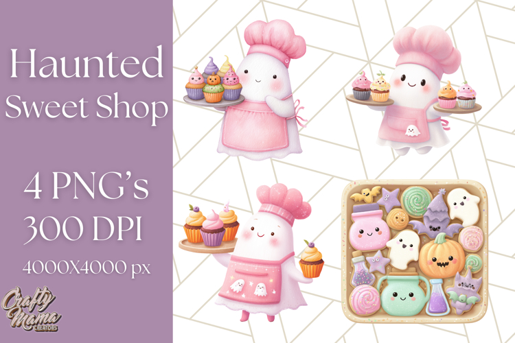 Haunted Sweet Shoppe PNG Clipart, Pastel Halloween Bakery