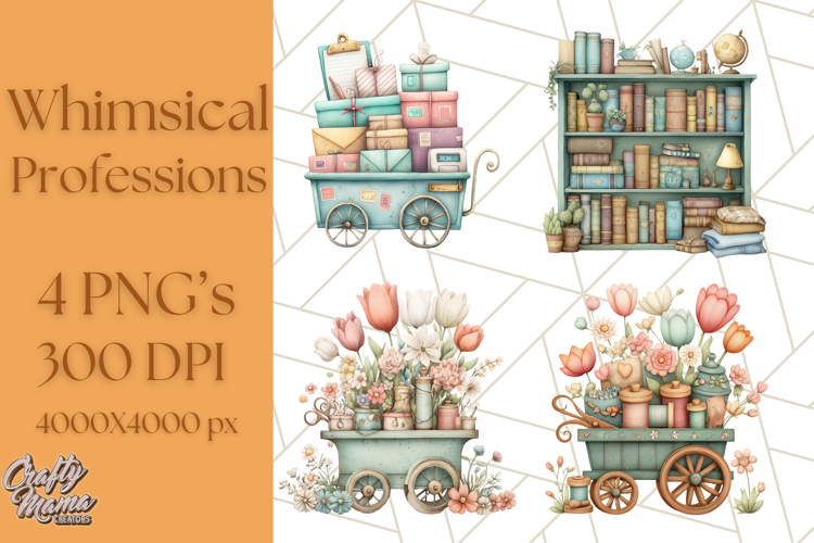 Cute Career Clipart Watercolor Professions Clip Art for Kids