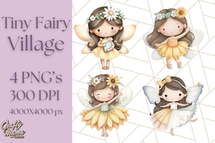 Whimsical Fairy Village Clipart PNG for Kids, Fairytales Png