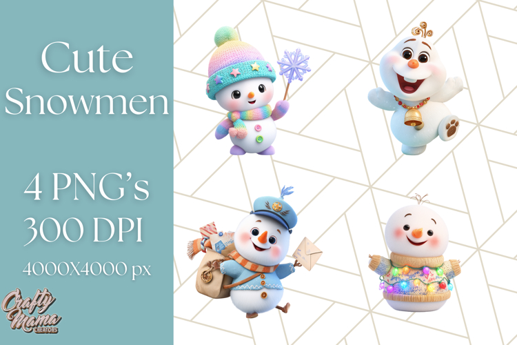 Cute Snowman Clipart Image 3