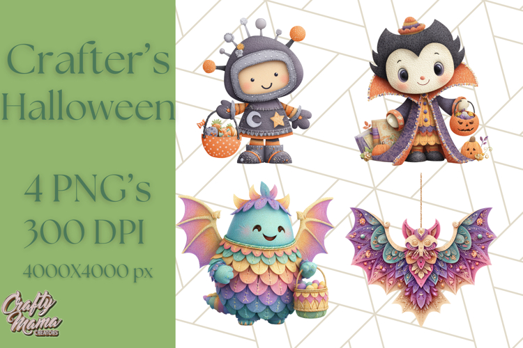 Kawaii Halloween Clipart Cute Kids and Candy Elements Png