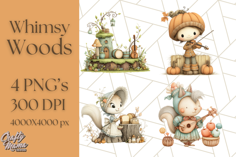 Whimsy Woods Harvest Festival Clipart PNG Files