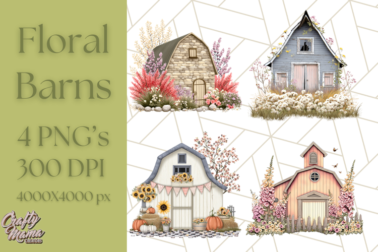 Vintage Cottagecore Barn PNG Clipart, Farmhouse Style
