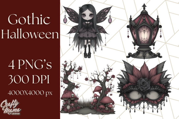 Gothic Halloween Clipart Dark Aesthetic PNG, Halloween Png