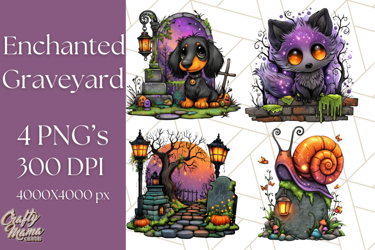 Enchanted Graveyard Halloween PNG Clipart
