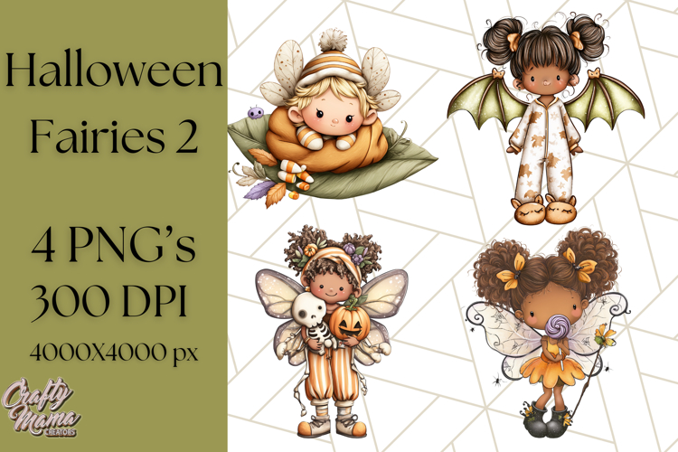 Halloween Fairy Clipart PNG, Spooky Cute Character Art