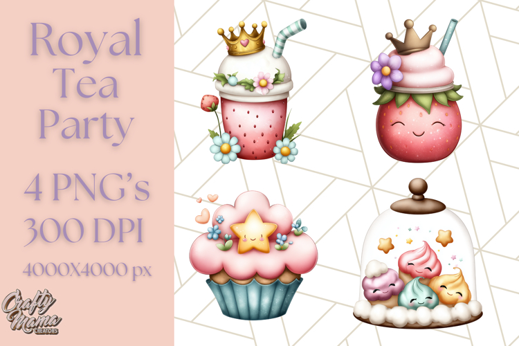 Princess Tea Party PNG Clipart with Teacups   Fancy Treats
