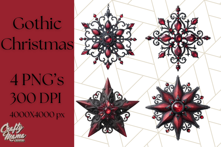 Gothic Christmas Clipart Dark Holiday PNG, Dark Christmas