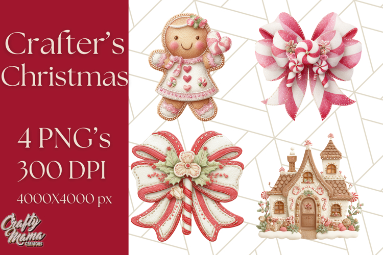 Christmas Clipart, Crafter’s Christmas Paper and Fabric Art