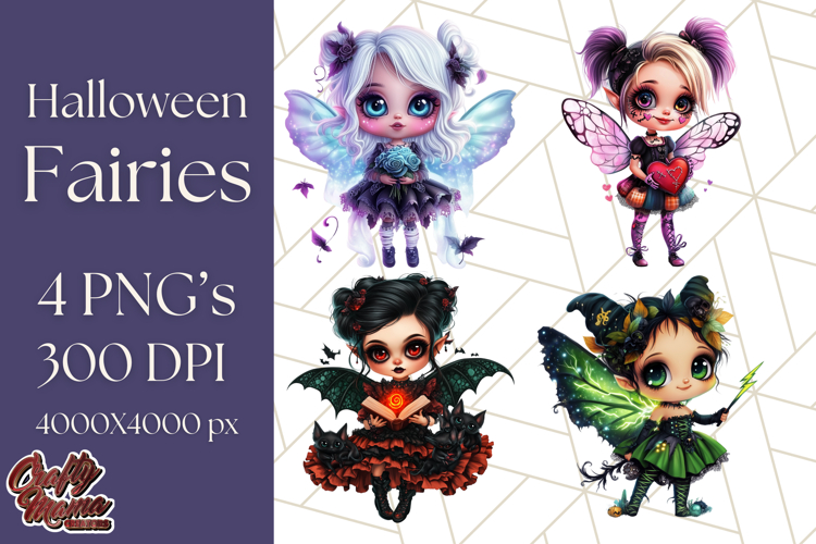 Halloween Fairy Clipart PNG, Cute Chibi Fairy Art Clip Art