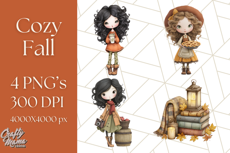 Cozy Fall Clipart PNG Autumn Cozy Elements