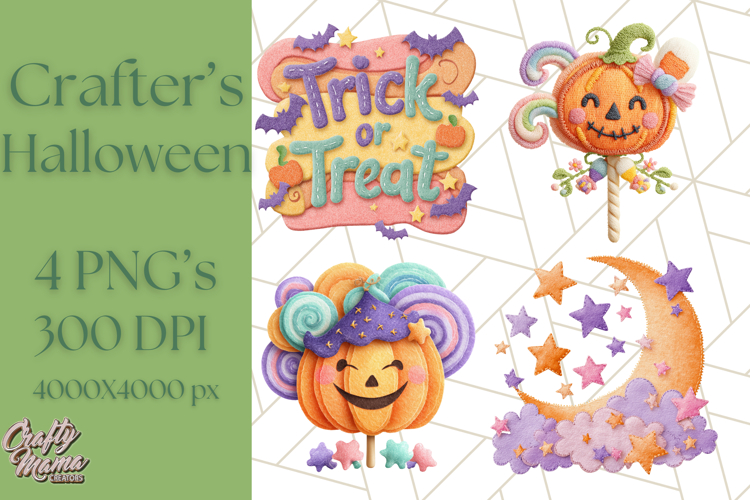 Kawaii Halloween Clipart Cute Kids and Candy Elements Png
