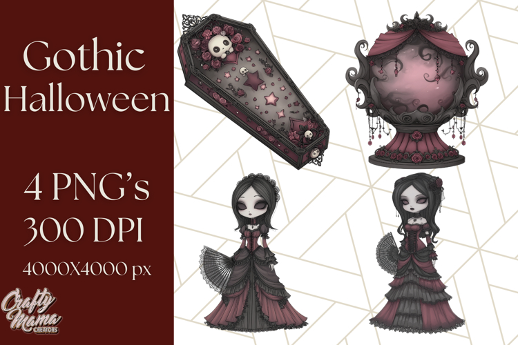 Gothic Halloween Clipart Dark Aesthetic PNG, Halloween Png