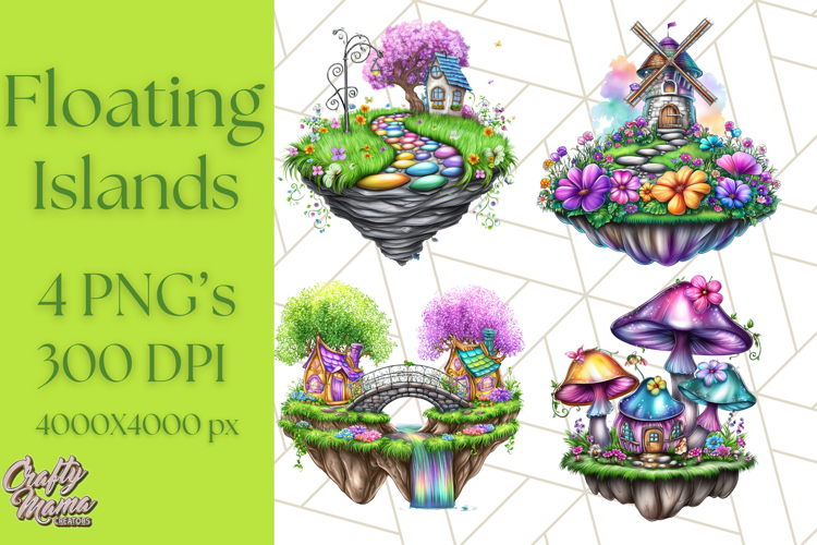 Bright Floating Island PNG Clipart for Fantasy Worlds   Maps