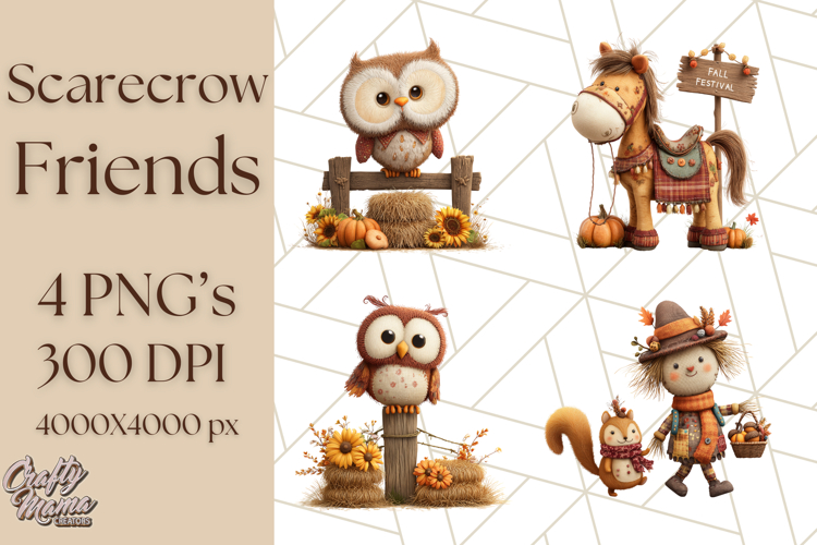 Cute Scarecrow Clipart Image 16
