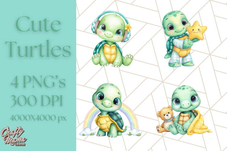 Cute Baby Turtle Clipart, Cute Animals Png