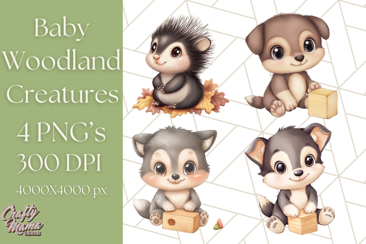 Woodland Nursery Baby Animals And Fantasy Forest PNG Clipart