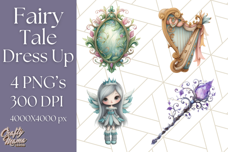 Fairy Tale Clipart PNG Magical Dress-Up Characters