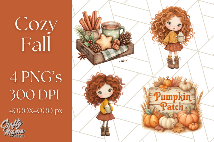 Cozy Fall Clipart PNG Autumn Cozy Elements