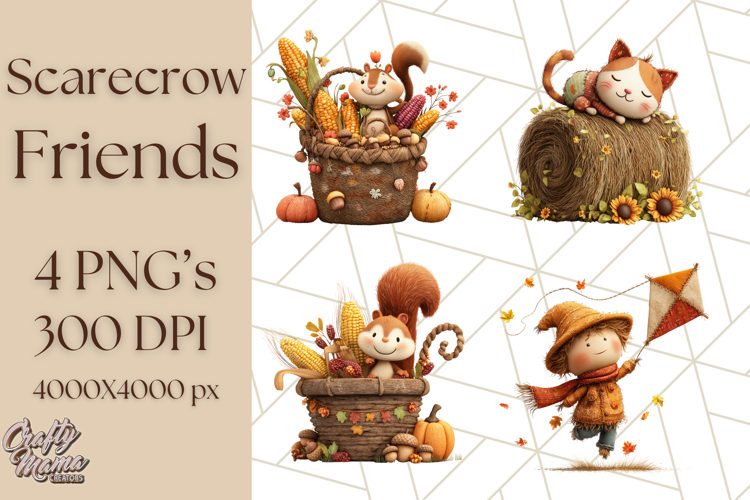 Cute Scarecrow Clipart Image 14