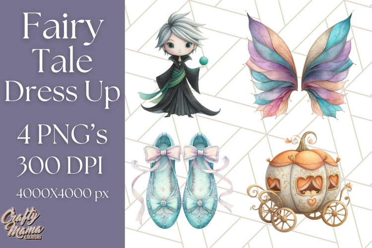 Fairy Tale Clipart PNG Magical Dress-Up Characters