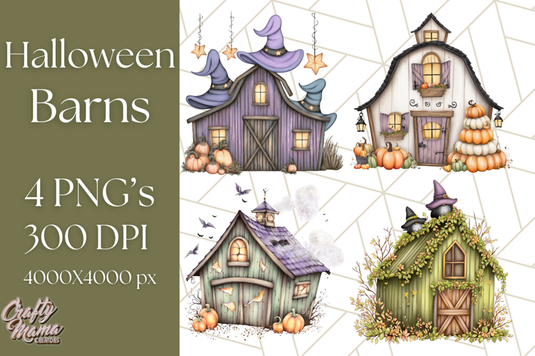 Halloween Cottagecore Barn PNG Clipart, Fall Style