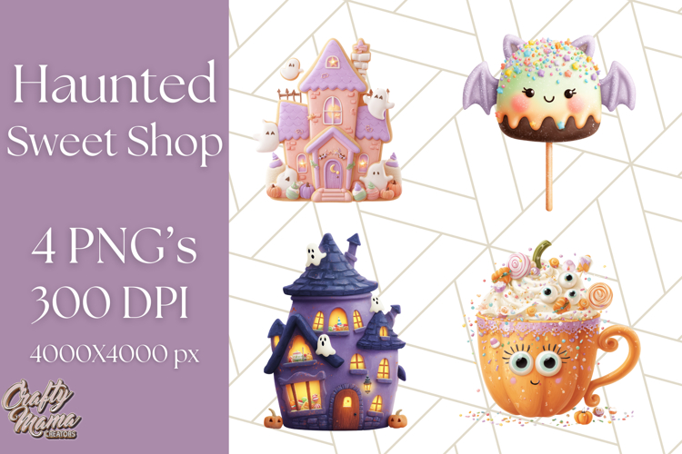 Haunted Sweet Shoppe PNG Clipart, Pastel Halloween Bakery